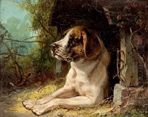 Der Treue Wachhund Oil Painting by Klara von Wille