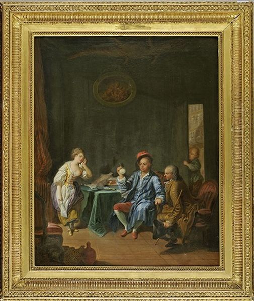 La Visite Chez Le Medecin Oil Painting by Pierre Alexandre Wille