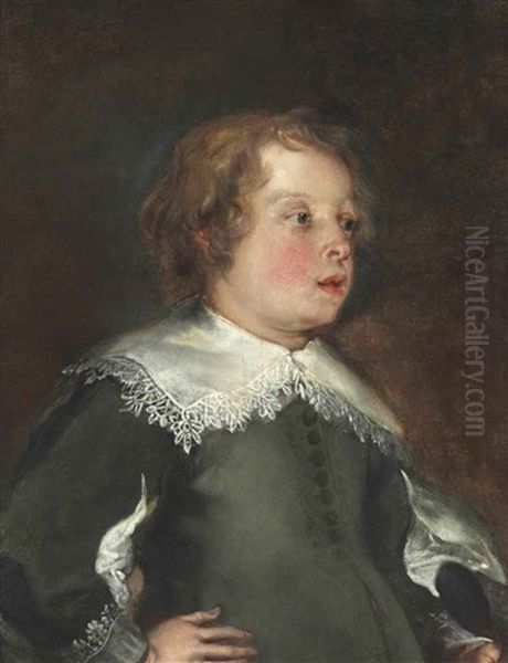 Portrait Of A Young Boy, Half-length Oil Painting by Thomas (Bosschaert) Willeborts