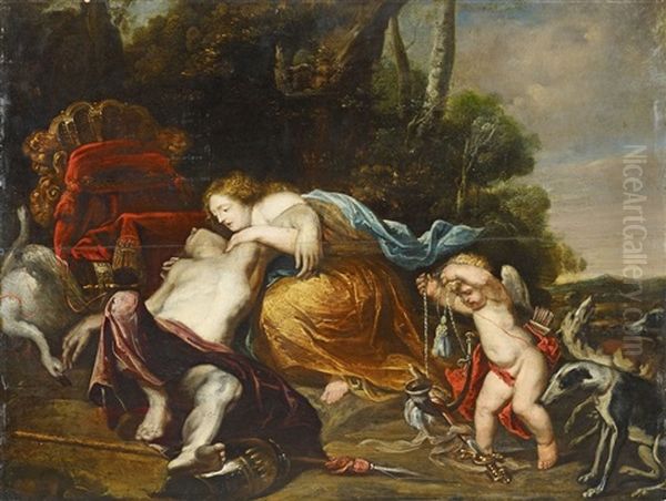 Venus Mourning Adonis Oil Painting by Thomas (Bosschaert) Willeborts