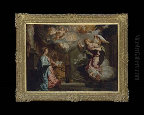 The Annunciation Oil Painting by Abraham Willemsens