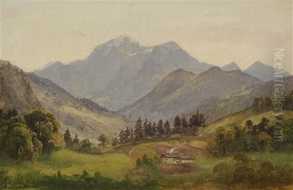 Mountain Landscapes Oil Painting by Ernst Willers