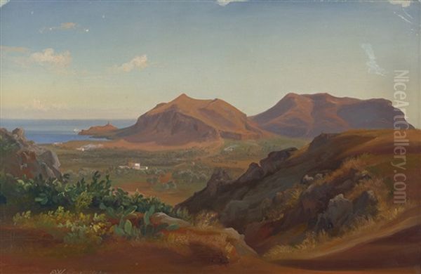 Sizilianische Landschaft Bei Bagheria Oil Painting by Ernst Willers