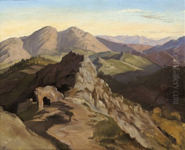 Landschaft Nordlich Von Civitella Bei Olevano by Ernst Willers