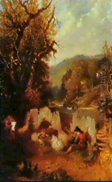 Auf Der Weide Oil Painting by William Willes