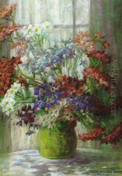 Floral Still Life Oil Painting by Annie L. Willfong Pogson