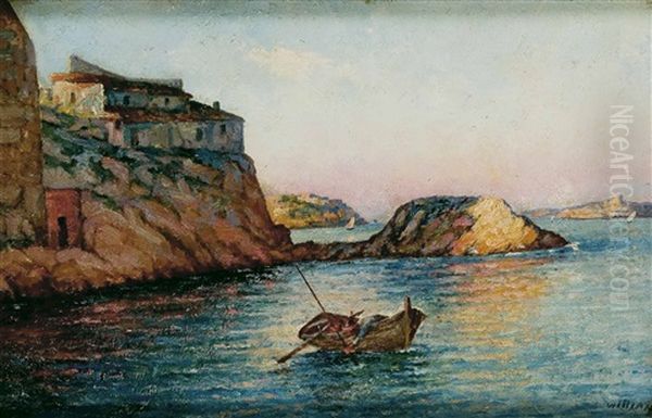 Paisaje De La Costa Napolitana Oil Painting by Alfred Walter William