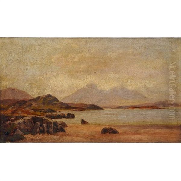 Neplim Mountain, Lough Conn Mayo Oil Painting by Alexander Williams