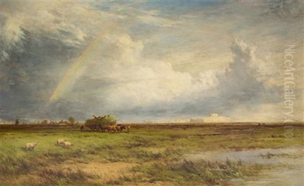 View Of Manchelsea Marshes Oil Painting by Alfred Walter Williams