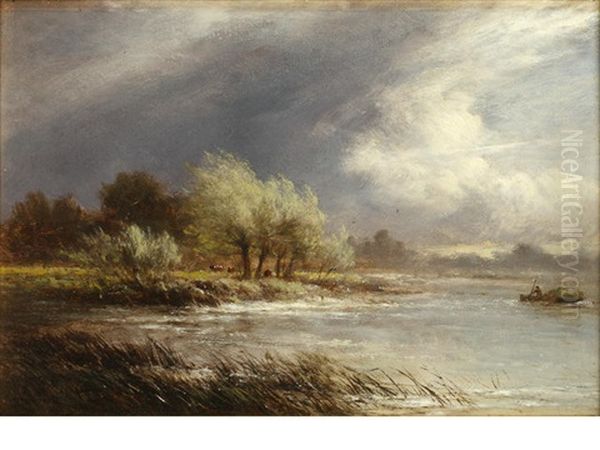 On The Surrey Hills (+ Summer Showers; 2 Works) Oil Painting by Alfred Walter Williams