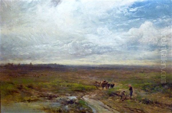 April Showers Surrey Moorlands Oil Painting by Alfred Walter Williams