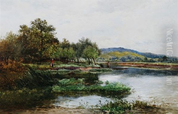 River Scene Oil Painting by Alfred Walter Williams