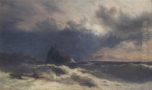 The Rescue Oil Painting by Alfred Walter Williams