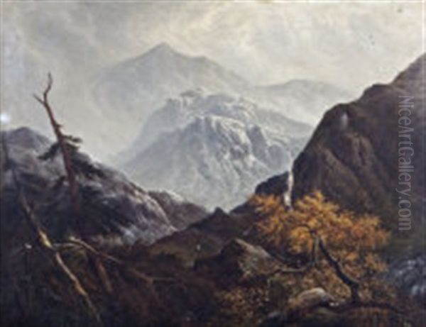 Mountain Scape Oil Painting by Alfred Walter Williams