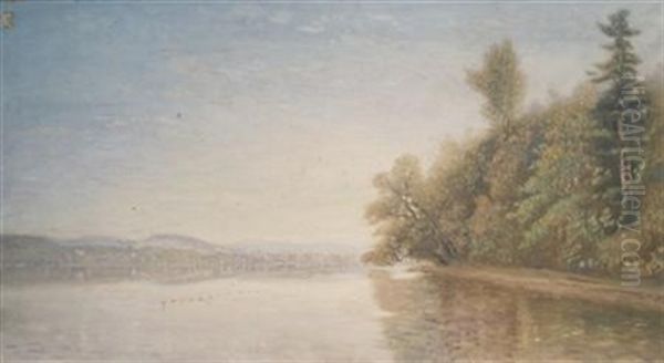 View Of Cazenovia Lake Oil Painting by Dwight Williams