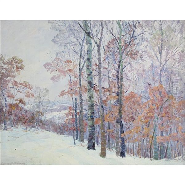 Winter Scene Oil Painting by Edward K. Williams