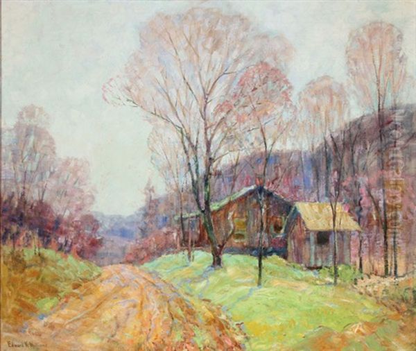 Spring Landscape- Brown County Oil Painting by Edward K. Williams