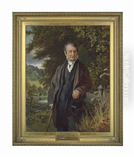 Portrait Of The Rev. Robert Henry Gayer More Of Larden Hall Oil Painting by Edwin Williams