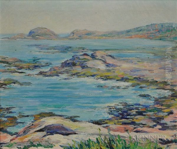 Bass Rocks Oil Painting by Florence White Williams