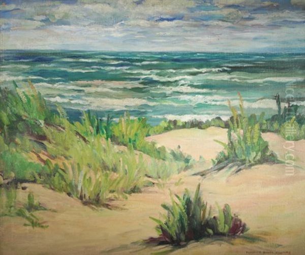 After The Storm, Dune Acres Beach, Indiana Oil Painting by Florence White Williams