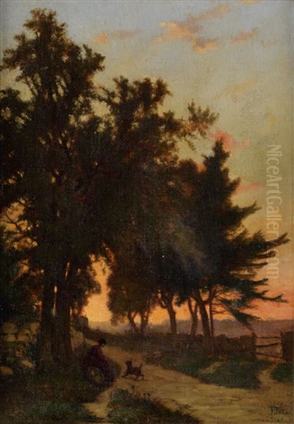 Landscape At Sunset by Frederick Dickinson Williams