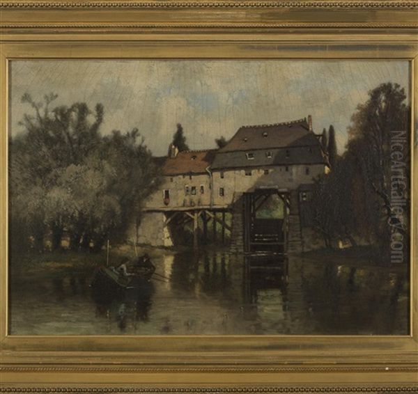 Fishing On The Old Mill Pond by Frederick Dickinson Williams