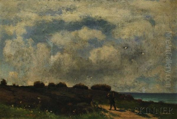 Windy Day, Normandy Coast Oil Painting by Frederick Dickinson Williams