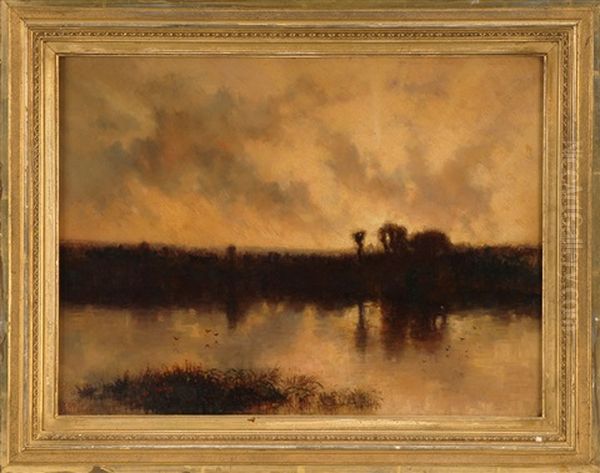 Clearing Off Warm Oil Painting by Frederick Dickinson Williams