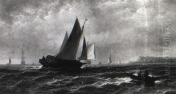 Off The New England Coast Oil Painting by Harry J. Williams