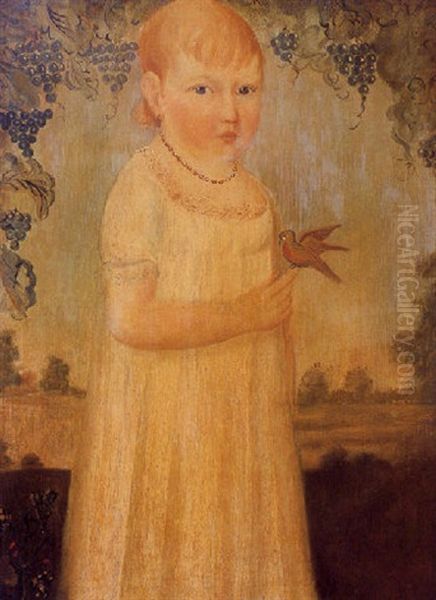 Portrait Of Sonbrona Dole, Aged Three Years And Three Months Oil Painting by Henry Williams