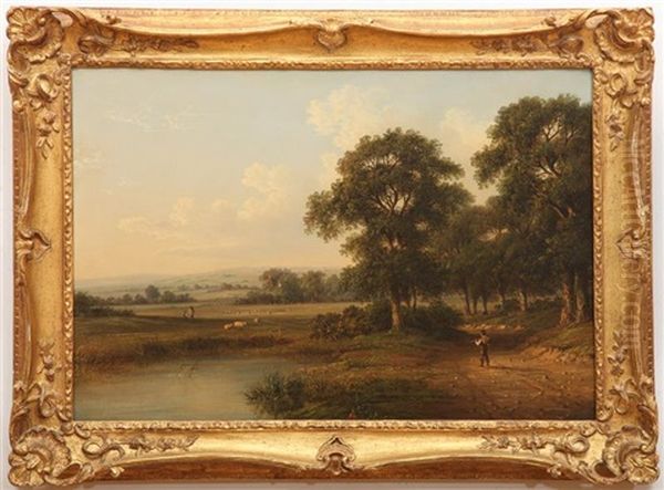 A View In Perthshire Oil Painting by James Francis Williams