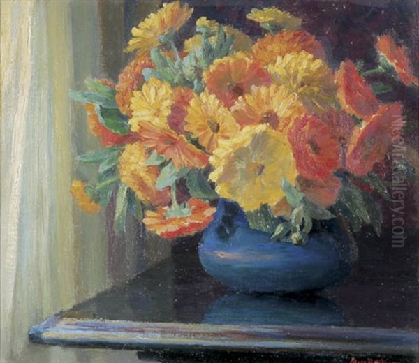 Marigolds Oil Painting by Mary Belle Williams