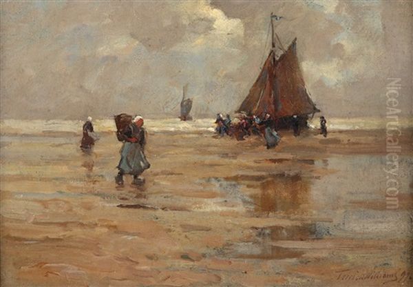 On The Dutch Coast Oil Painting by Terrick Williams