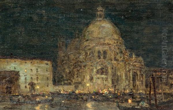 Night Fete, Venice Oil Painting by Terrick Williams