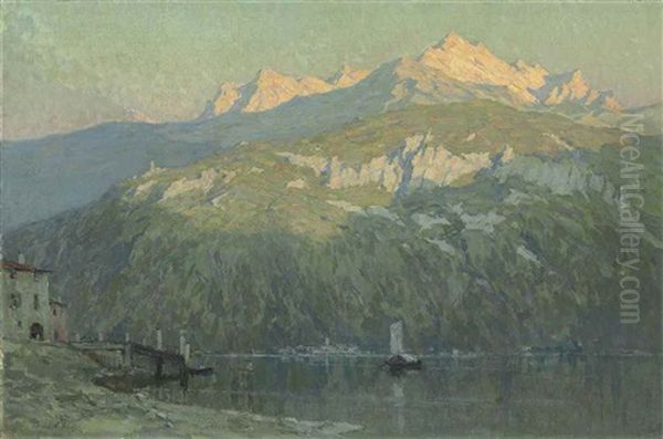 Lake Como From Menaggio Oil Painting by Terrick Williams