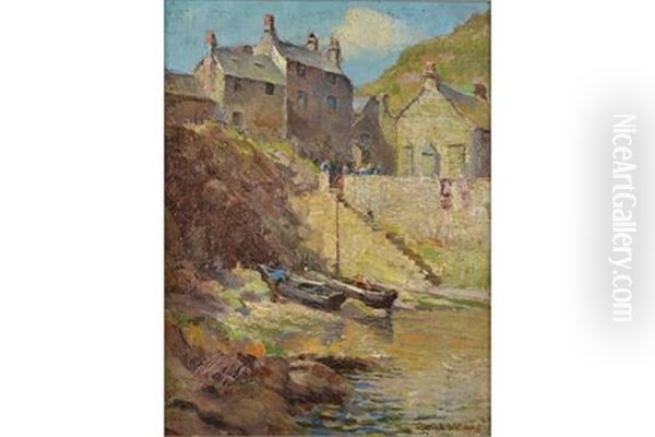 Sunlit Harbour Oil Painting by Terrick Williams