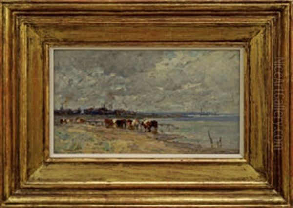 Landscape Near Poole, Dorset Oil Painting by Terrick Williams