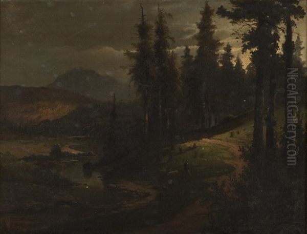 A View Of Mount St. Helena From The East Oil Painting by Virgil Williams