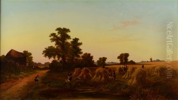 The Harvest Field Oil Painting by Walter Heath Williams