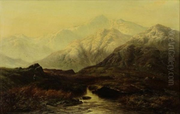 Welsh Landscape Oil Painting by Walter Heath Williams