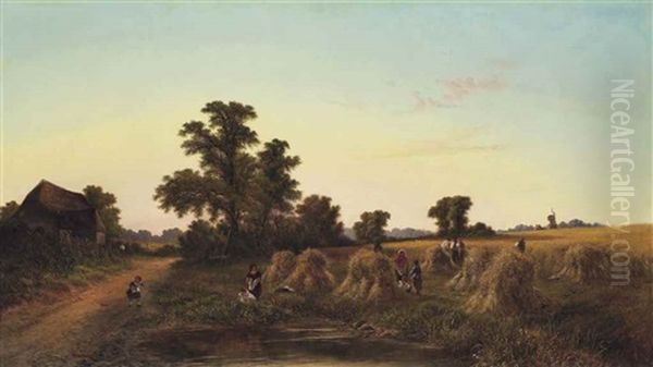 The Harvest Field Oil Painting by Walter Heath Williams