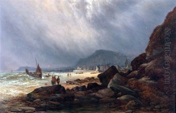 View On South Coast Oil Painting by Walter Heath Williams