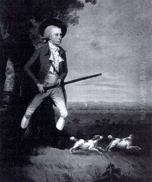 A Young Hunter And His Setters Oil Painting by William Williams