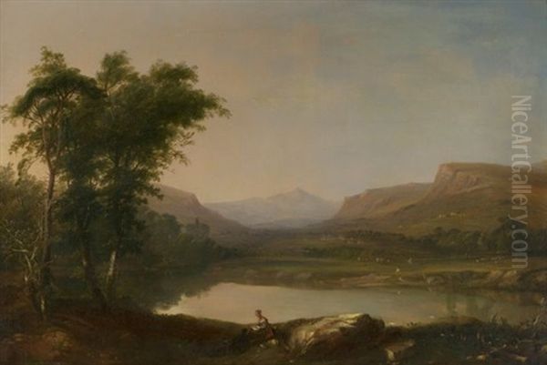 The Swansen Valley Oil Painting by William (of Plymouth) Williams