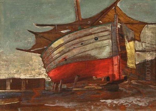 Bilancella In Secca, Lavagna Oil Painting by Mario Broggi