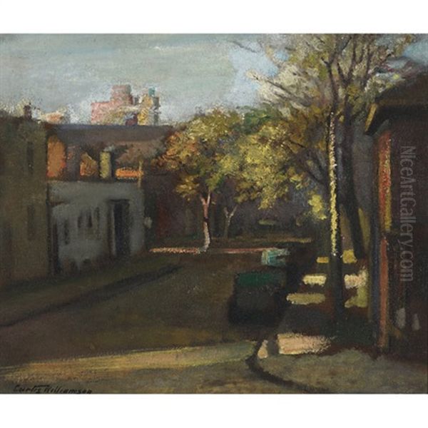 Evening Shadows - Corner Of Yonge St. And Yorkville Ave Oil Painting by Albert Curtis Williamson