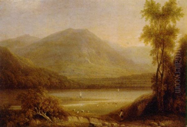 The Foot Of Ullswater, Cumberland Oil Painting by Daniel Williamson