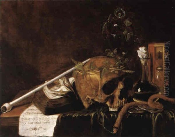 Vanitas Oil Painting by Pieter van der Willigen