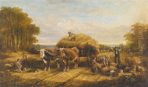 Haying Time - The First Load Oil Painting by Edmund Aylburton Willis