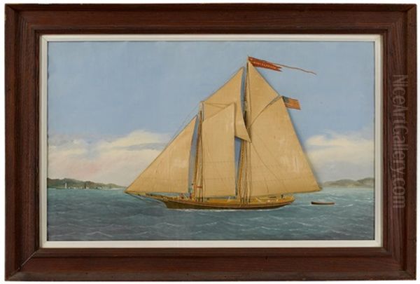 The American Pilot Schooner Albert C. Lawson Oil Painting by Thomas H. Willis